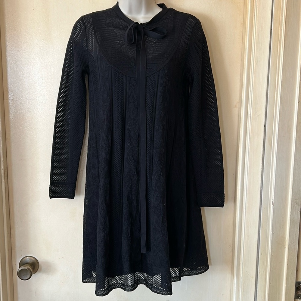 M by Missoni black lace sheer shift dress size 40/6